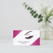 Make-upkünstler-Geschäftskarte mit Glittereffekt Visitenkarte (Stehend Vorderseite)