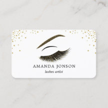 Make-upkünstler-Geschäftskarte mit Glittereffekt