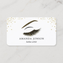 Make-upkünstler-Geschäftskarte mit Glittereffekt Visitenkarte