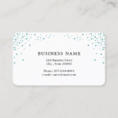 Make-upkünstler-Geschäftskarte mit Glittereffekt Visitenkarte (Rückseite)