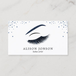 Make-upkünstler-Geschäftskarte mit Glittereffekt Visitenkarte