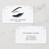 Make-upkünstler-Geschäftskarte mit Glittereffekt Visitenkarte (Vorne/Hinten)