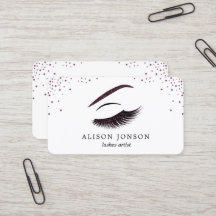 Make-upkünstler-Geschäftskarte mit Glittereffekt