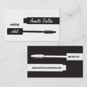 Make-upkünstler-Geschäftskarten Schwarz-weiß Visitenkarte (Vorne/Hinten)