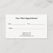 Make-upkünstler-GoldGlitzer-Lippenschwarze Terminkarte (Rückseite)