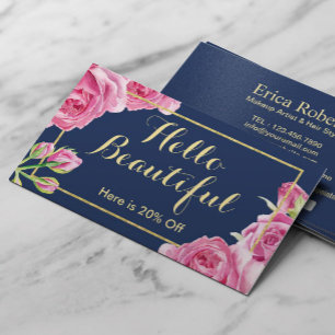 Make-upkünstler-Haar-Salon-Vintage Empfehlungskarte