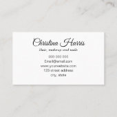 Make-upkünstler, Haar-Stylist/Salongeschäftskarte Visitenkarte (Rückseite)