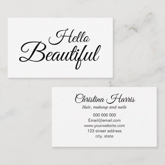 Make-upkünstler, Haar-Stylist/Salongeschäftskarte Visitenkarte (Vorne/Hinten)