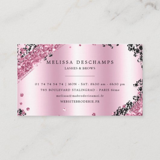 Make-upkünstler-Luxe Visitenkarte (Rückseite)