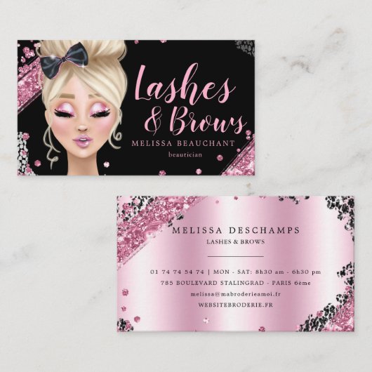 Make-upkünstler-Luxe Visitenkarte (Vorne/Hinten)