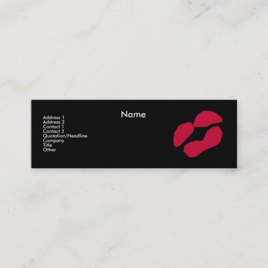 "Make-upkünstler " Mini Visitenkarte (Vorderseite)