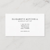 Make-upkünstler-moderne handgeschriebene visitenkarte (Rückseite)