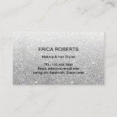 Make-upkünstler-moderner silberner Glitzer der Treuekarte (Rückseite)