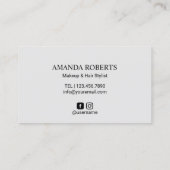Make-upkünstler-moderner Visitenkarte (Rückseite)