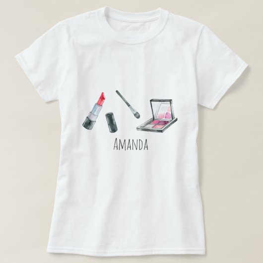 Make-upkünstler-personalisierte kundenspezifische T-Shirt (Design vorne)