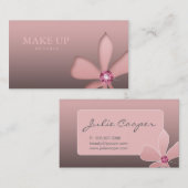 Make-upkünstler-Rosa-Blumen-Diamant Visitenkarte (Vorne/Hinten)