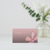 Make-upkünstler-Rosa-Blumen-Diamant Visitenkarte (Stehend Vorderseite)