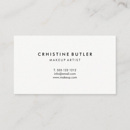 Make-upkünstler-Rosa Minimalistisch Visitenkarte (Rückseite)