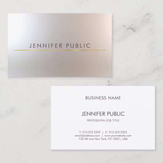 Make-upkünstler-Schönheits-Salon-moderner Glamour Visitenkarte (Vorne/Hinten)