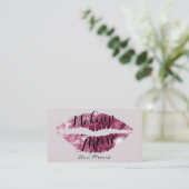 Make-upkünstler-Stylist bilden Lippen Visitenkarte (Stehend Vorderseite)