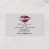 Make-upkünstler-Stylist bilden Lippen Visitenkarte (Rückseite)