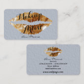 Make-upkünstler-Stylist bilden Lippen Visitenkarte (Vorne/Hinten)