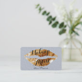 Make-upkünstler-Stylist bilden Lippen Visitenkarte (Stehend Vorderseite)