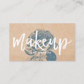 Make-upkünstler-Vintage blaue Treuekarte (Vorderseite)