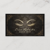 Make-upkünstler-Vintager Damast-Salon der Treuekarte (Vorderseite)