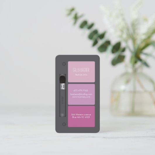 Make-upkünstler Visitenkarte (Stehend Vorderseite)