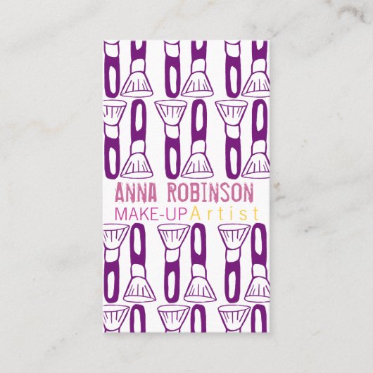 Make-upkünstler Visitenkarte (Vorderseite)