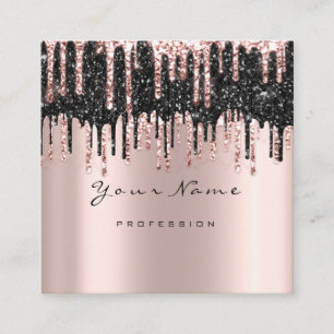 Make-upkünstler-Wachs brüniert Glitzer Instag FB Quadratische Visitenkarte
