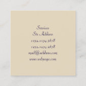 Make-uplippenspritzen der Farbkünstlerischen Quadratische Visitenkarte (Rückseite)