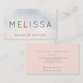 Make-upnamenstypographie erröten Perle Nacre Visitenkarte (Vorne/Hinten)