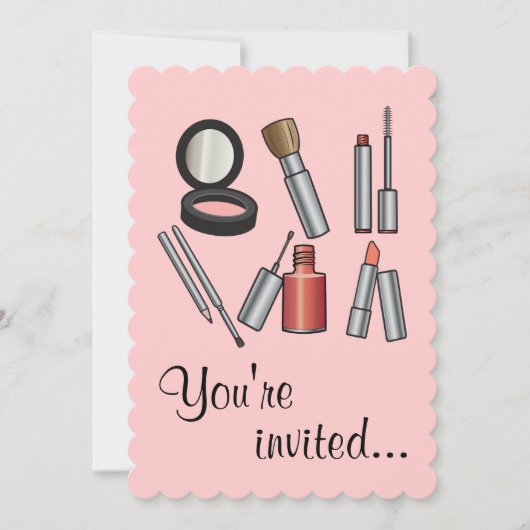 Make-upParty Einladung (Vorderseite)