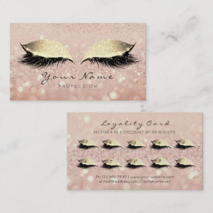 Make-uppeitschen-Rosen-Gold wow der Treuekarte