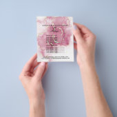 Make-upschönheits-Salon-Rosen-Glitzer-Preisliste F Flyer (Gruppe)