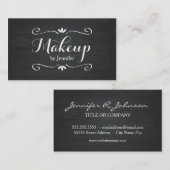 Make-uptafel-Schwarzes Vintag Visitenkarte (Vorne/Hinten)
