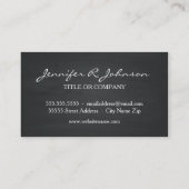 Make-uptafel-Schwarzes Vintag Visitenkarte (Rückseite)