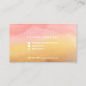 Make-uptypographie boho ombre Aquarell Visitenkarte (Rückseite)