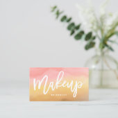 Make-uptypographie boho ombre Aquarell Visitenkarte (Stehend Vorderseite)