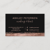 Make-uptypographie des schwarzen Haares des Visitenkarte (Rückseite)