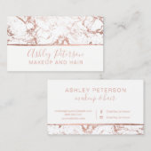 Make-uptypographie des weißen Haares des Visitenkarte (Vorne/Hinten)