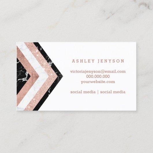 Make-uptypographieZickzack Visitenkarte (Rückseite)