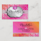 Make-upVisitenkarte-Spitze-Rosa-Orangen-Lippen Visitenkarte (Vorne/Hinten)