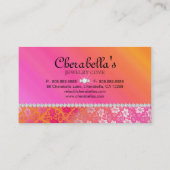 Make-upVisitenkarte-Spitze-Rosa-Orangen-Lippen Visitenkarte (Rückseite)