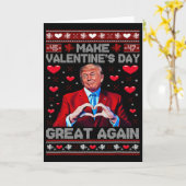 Make Valentine Day Great Again Funny Trump Lovers Karte (Gelbe Blume)