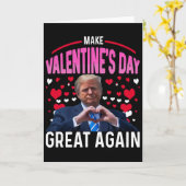 Make Valentine Day Great Again Funny Trump Lovers  Karte (Gelbe Blume)