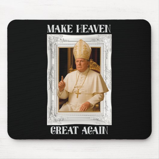 Make Vatican Great Again Lustiger Papst Trump Retr Mousepad (Vorne)