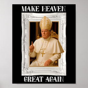 Make Vatican Great Again Lustiger Papst Trump Retr Poster